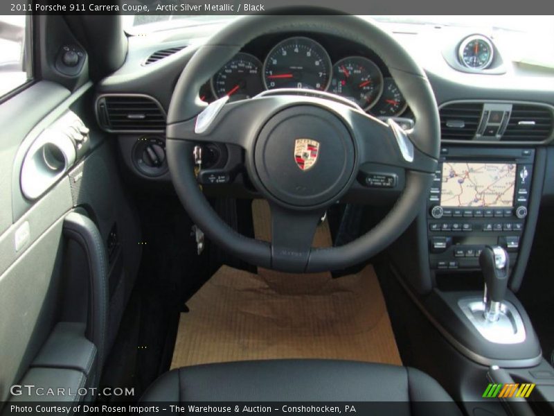 Arctic Silver Metallic / Black 2011 Porsche 911 Carrera Coupe