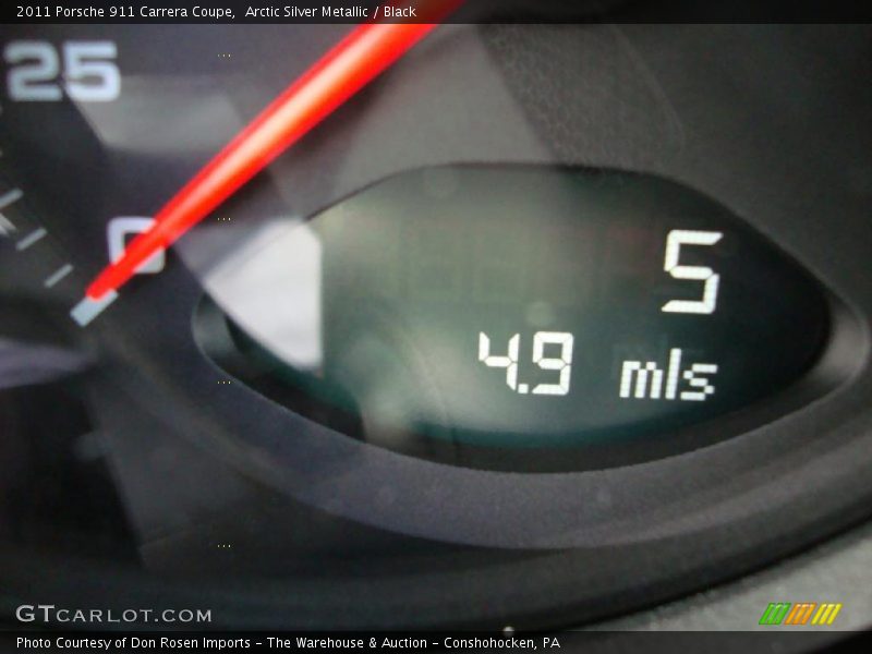 Arctic Silver Metallic / Black 2011 Porsche 911 Carrera Coupe