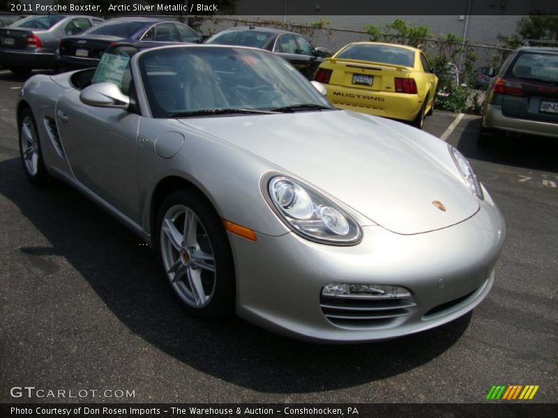 Arctic Silver Metallic / Black 2011 Porsche Boxster