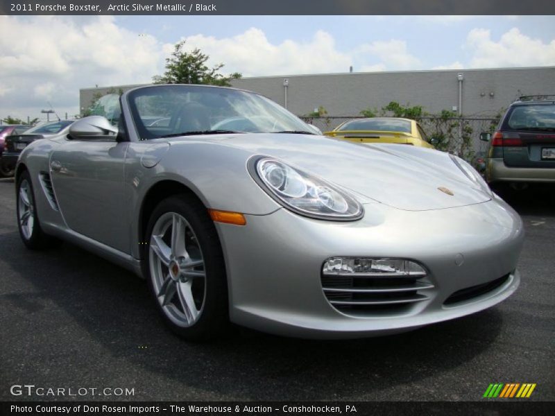 Arctic Silver Metallic / Black 2011 Porsche Boxster