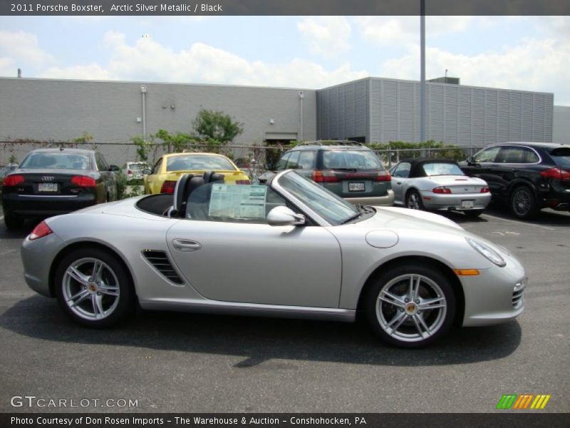 Arctic Silver Metallic / Black 2011 Porsche Boxster