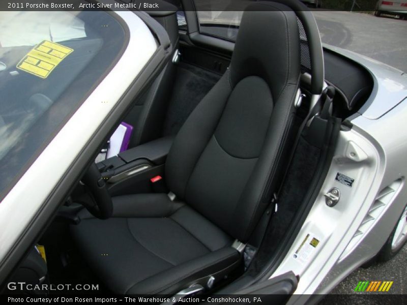 Arctic Silver Metallic / Black 2011 Porsche Boxster