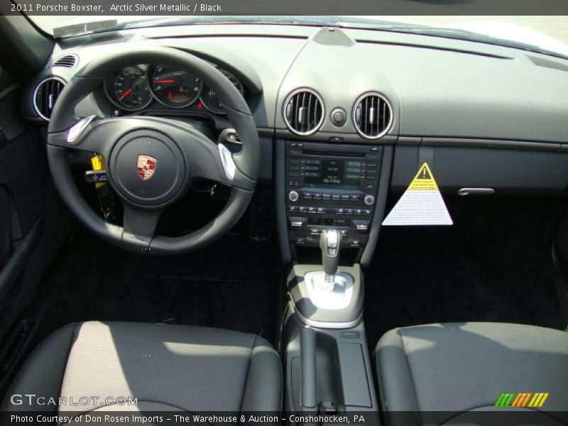 Arctic Silver Metallic / Black 2011 Porsche Boxster