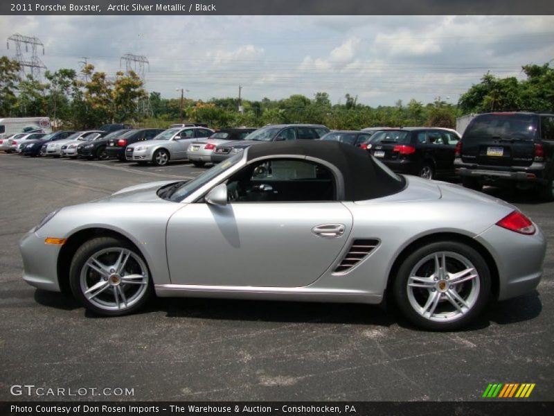 Arctic Silver Metallic / Black 2011 Porsche Boxster