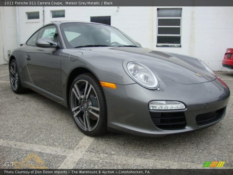 Meteor Grey Metallic / Black 2011 Porsche 911 Carrera Coupe