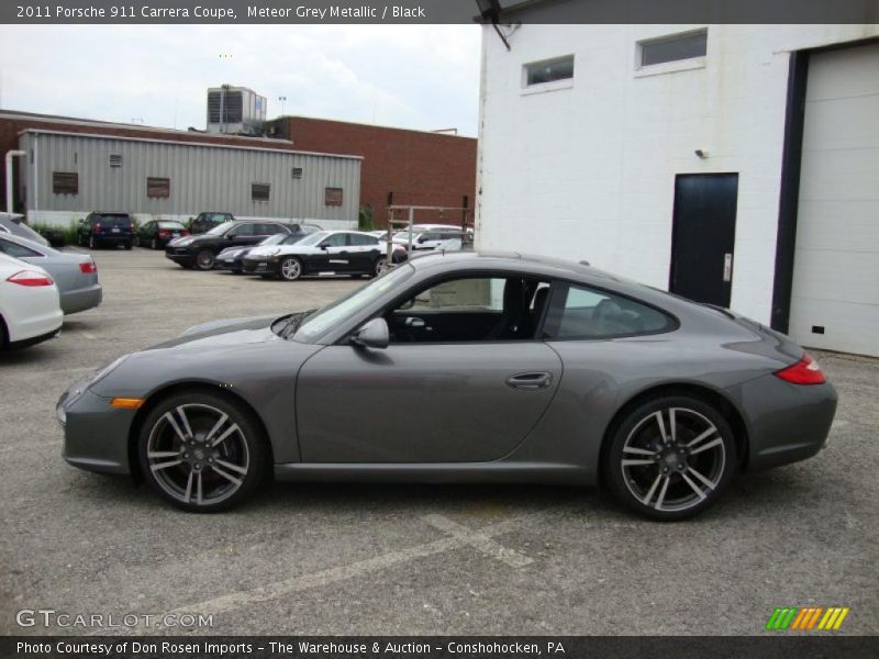 Meteor Grey Metallic / Black 2011 Porsche 911 Carrera Coupe