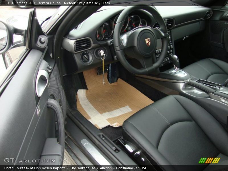 Meteor Grey Metallic / Black 2011 Porsche 911 Carrera Coupe