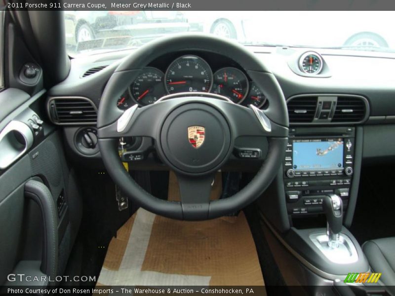 Meteor Grey Metallic / Black 2011 Porsche 911 Carrera Coupe