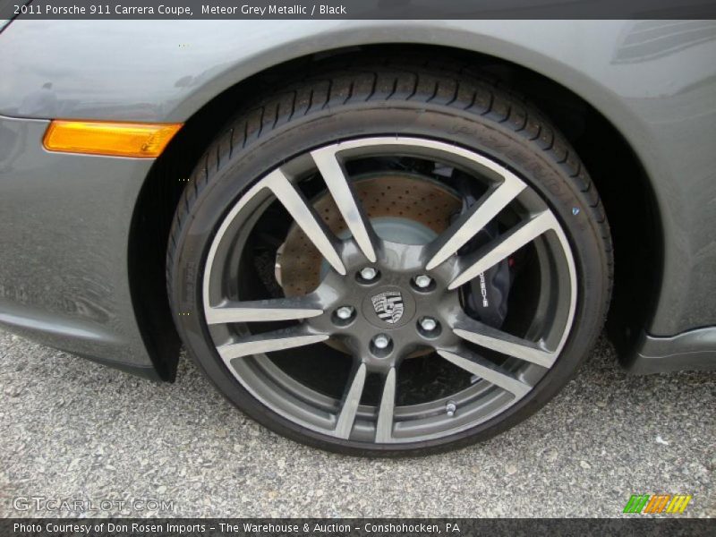 Meteor Grey Metallic / Black 2011 Porsche 911 Carrera Coupe
