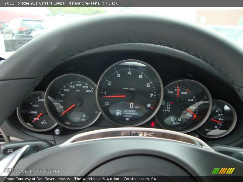 Meteor Grey Metallic / Black 2011 Porsche 911 Carrera Coupe