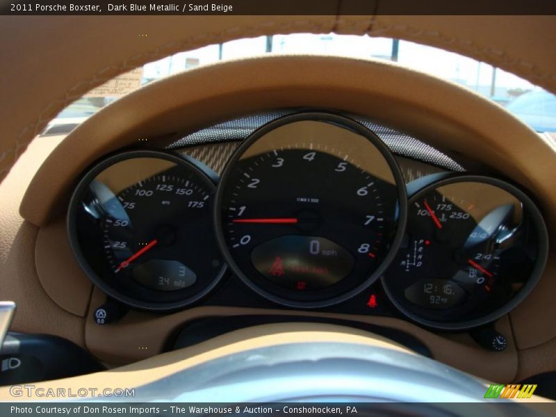 Dark Blue Metallic / Sand Beige 2011 Porsche Boxster