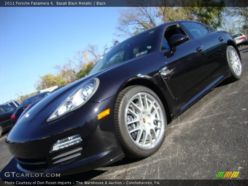 Basalt Black Metallic / Black 2011 Porsche Panamera 4