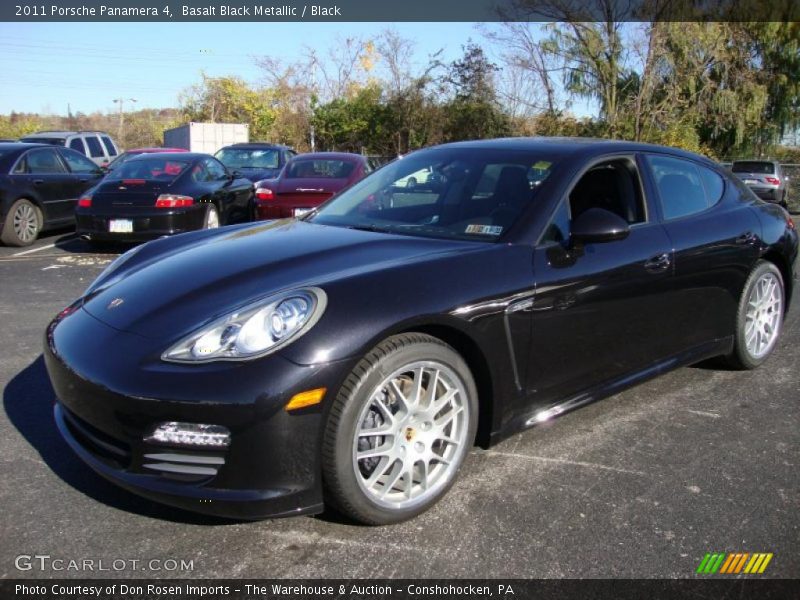 Basalt Black Metallic / Black 2011 Porsche Panamera 4