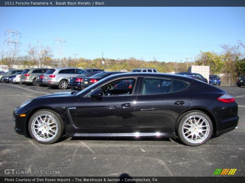 Basalt Black Metallic / Black 2011 Porsche Panamera 4