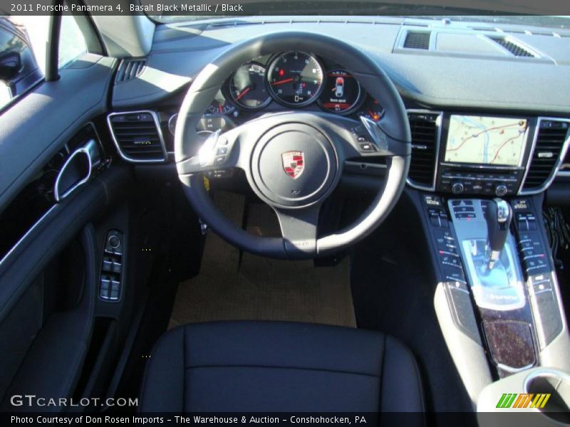 Basalt Black Metallic / Black 2011 Porsche Panamera 4