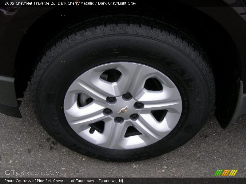 Dark Cherry Metallic / Dark Gray/Light Gray 2009 Chevrolet Traverse LS