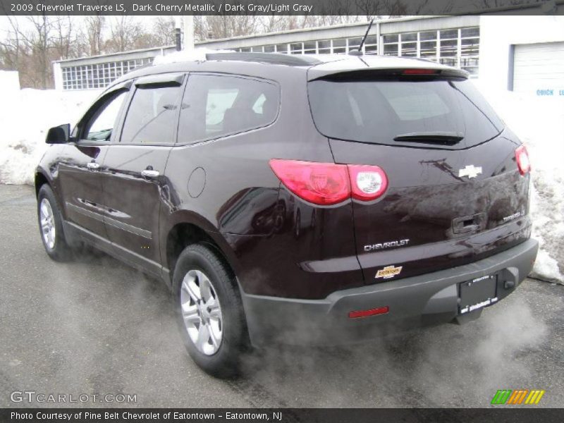 Dark Cherry Metallic / Dark Gray/Light Gray 2009 Chevrolet Traverse LS
