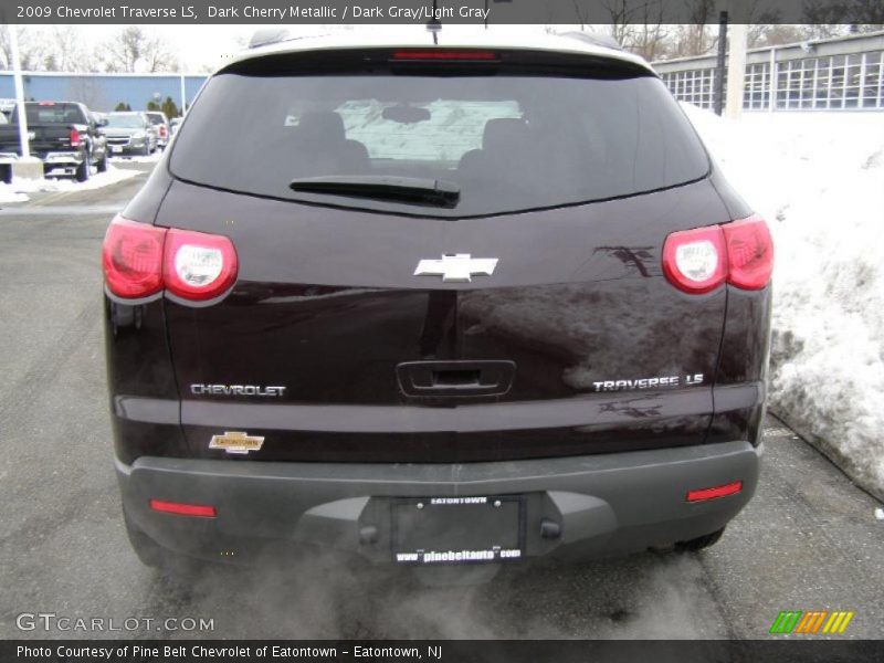 Dark Cherry Metallic / Dark Gray/Light Gray 2009 Chevrolet Traverse LS