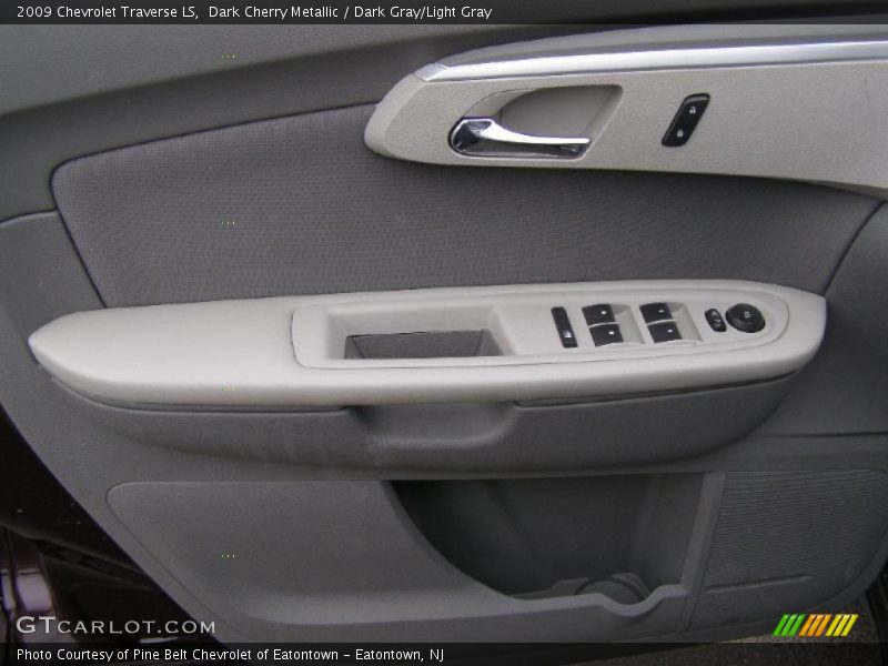 Dark Cherry Metallic / Dark Gray/Light Gray 2009 Chevrolet Traverse LS