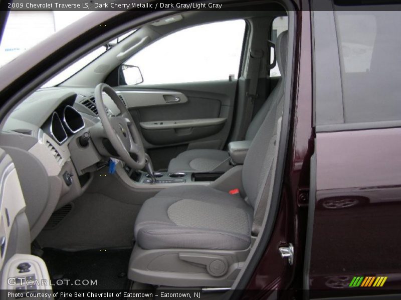 Dark Cherry Metallic / Dark Gray/Light Gray 2009 Chevrolet Traverse LS