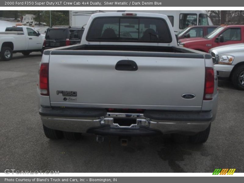 Silver Metallic / Dark Denim Blue 2000 Ford F350 Super Duty XLT Crew Cab 4x4 Dually