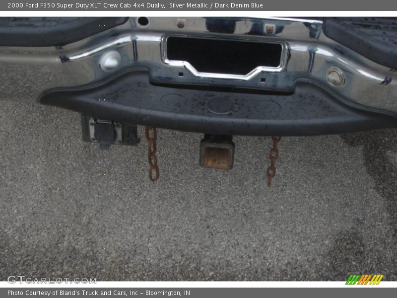 Silver Metallic / Dark Denim Blue 2000 Ford F350 Super Duty XLT Crew Cab 4x4 Dually