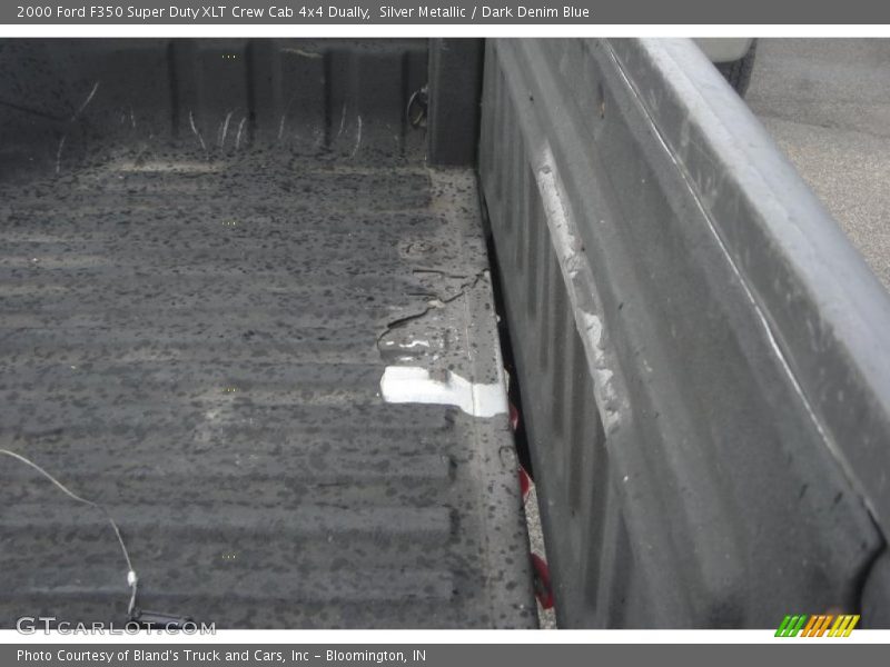 Silver Metallic / Dark Denim Blue 2000 Ford F350 Super Duty XLT Crew Cab 4x4 Dually