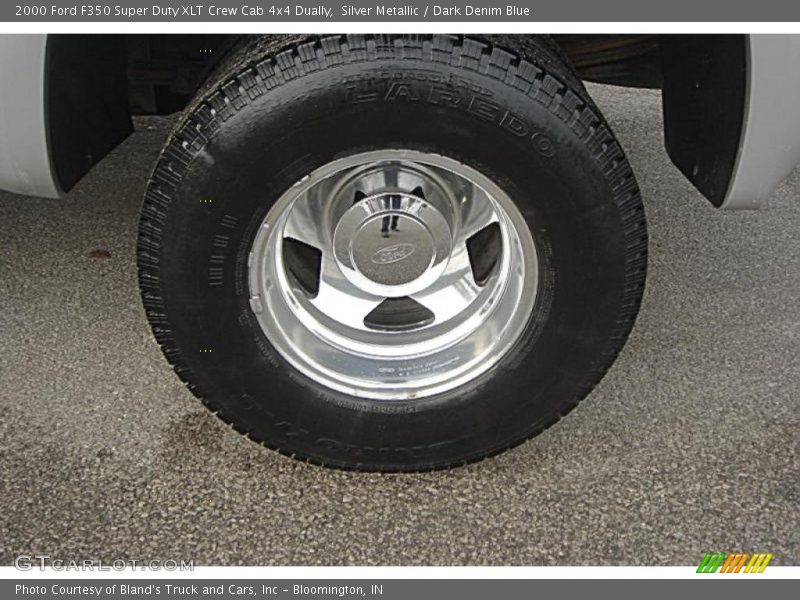 Silver Metallic / Dark Denim Blue 2000 Ford F350 Super Duty XLT Crew Cab 4x4 Dually