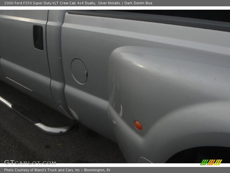 Silver Metallic / Dark Denim Blue 2000 Ford F350 Super Duty XLT Crew Cab 4x4 Dually