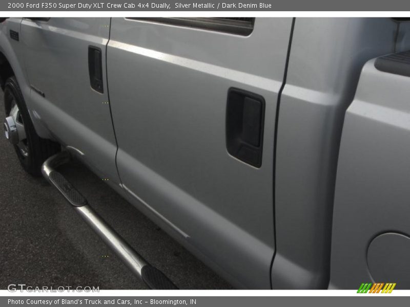 Silver Metallic / Dark Denim Blue 2000 Ford F350 Super Duty XLT Crew Cab 4x4 Dually