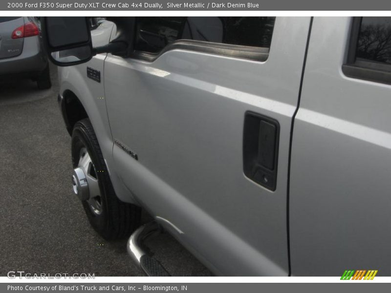 Silver Metallic / Dark Denim Blue 2000 Ford F350 Super Duty XLT Crew Cab 4x4 Dually