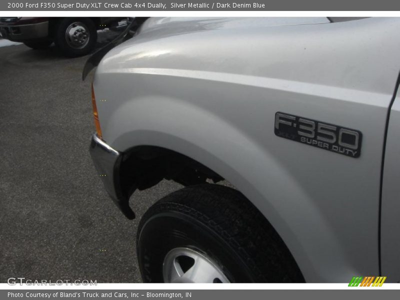 Silver Metallic / Dark Denim Blue 2000 Ford F350 Super Duty XLT Crew Cab 4x4 Dually