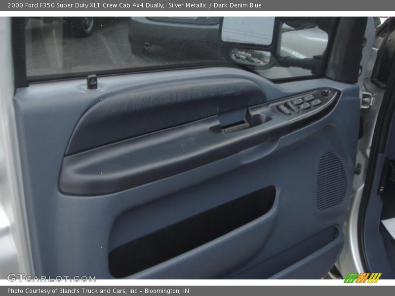 Silver Metallic / Dark Denim Blue 2000 Ford F350 Super Duty XLT Crew Cab 4x4 Dually