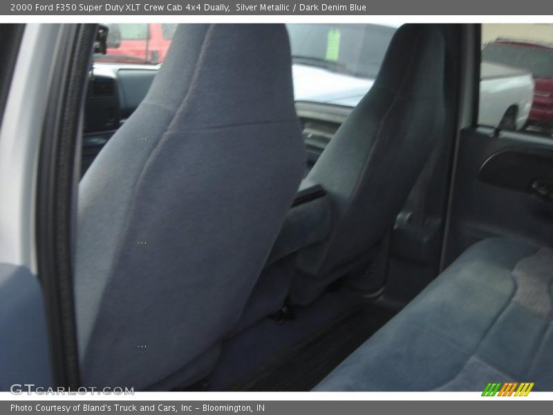 Silver Metallic / Dark Denim Blue 2000 Ford F350 Super Duty XLT Crew Cab 4x4 Dually
