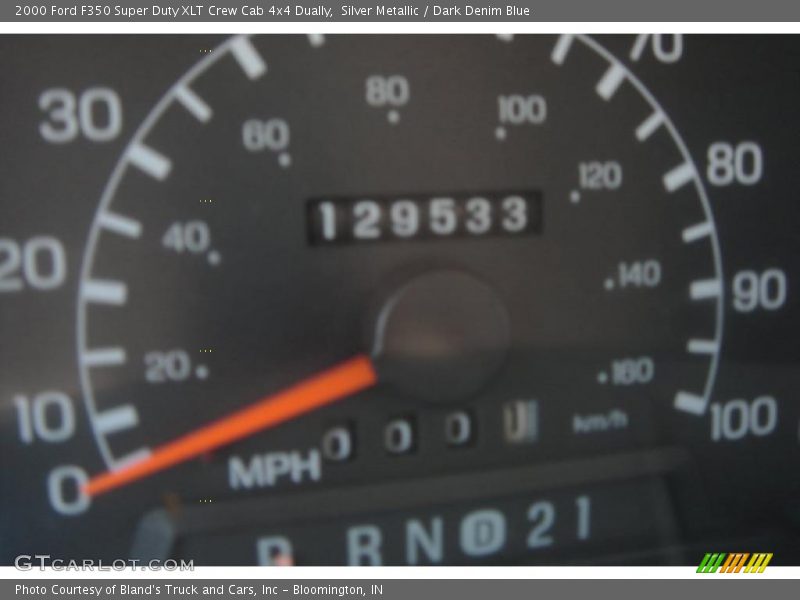Silver Metallic / Dark Denim Blue 2000 Ford F350 Super Duty XLT Crew Cab 4x4 Dually