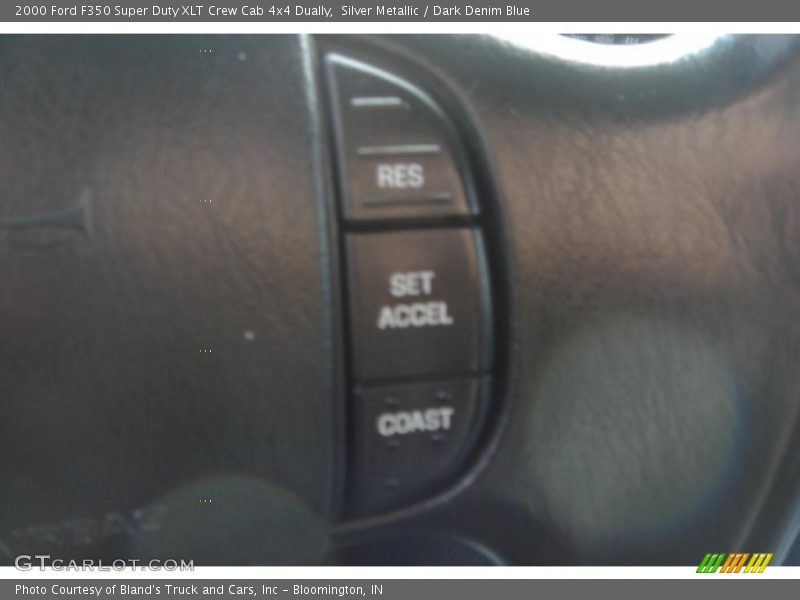 Silver Metallic / Dark Denim Blue 2000 Ford F350 Super Duty XLT Crew Cab 4x4 Dually