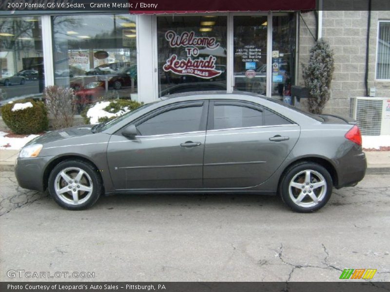 Granite Metallic / Ebony 2007 Pontiac G6 V6 Sedan