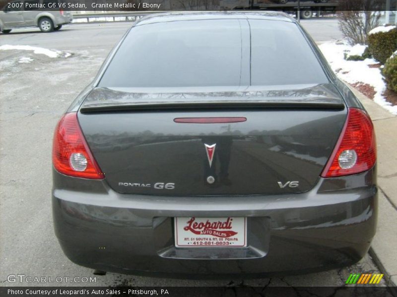 Granite Metallic / Ebony 2007 Pontiac G6 V6 Sedan