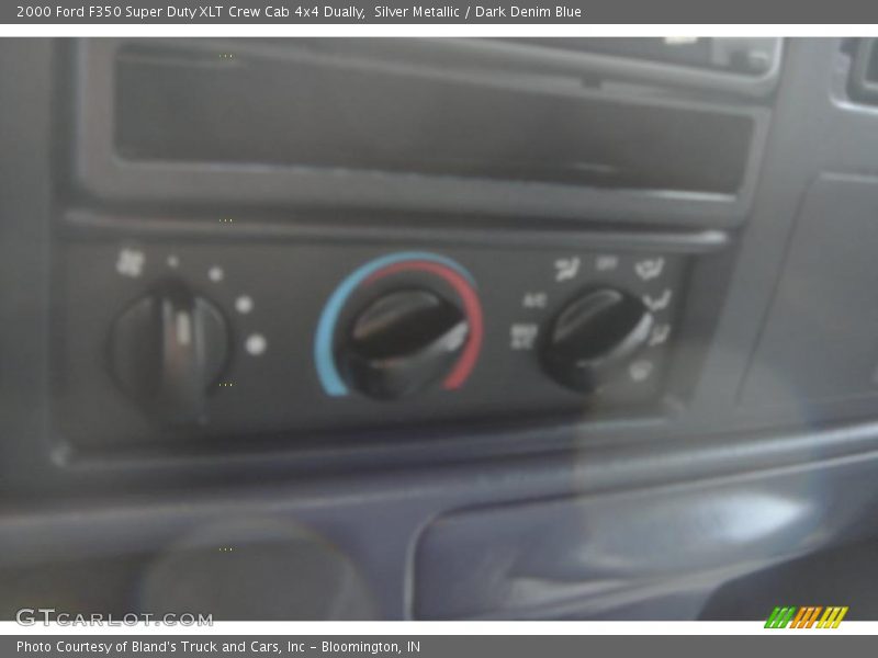 Silver Metallic / Dark Denim Blue 2000 Ford F350 Super Duty XLT Crew Cab 4x4 Dually