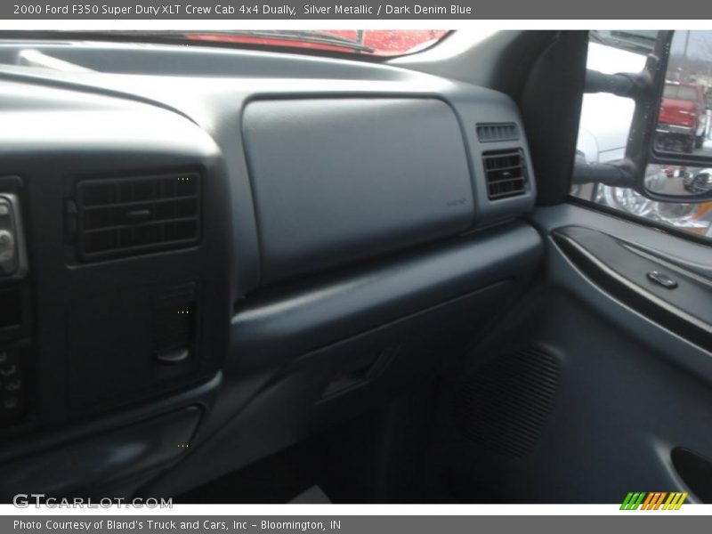 Silver Metallic / Dark Denim Blue 2000 Ford F350 Super Duty XLT Crew Cab 4x4 Dually