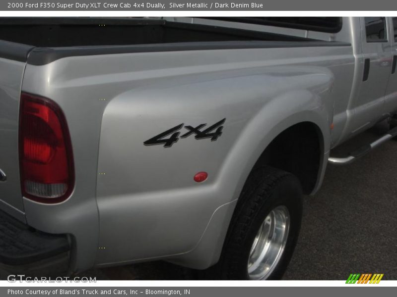 Silver Metallic / Dark Denim Blue 2000 Ford F350 Super Duty XLT Crew Cab 4x4 Dually