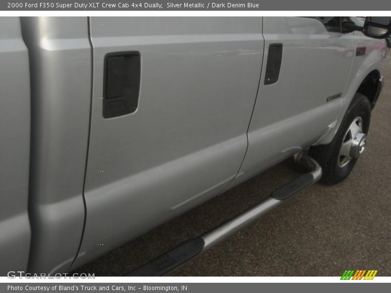 Silver Metallic / Dark Denim Blue 2000 Ford F350 Super Duty XLT Crew Cab 4x4 Dually