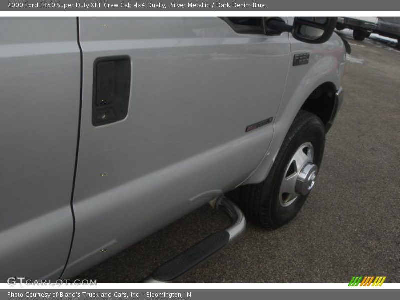 Silver Metallic / Dark Denim Blue 2000 Ford F350 Super Duty XLT Crew Cab 4x4 Dually
