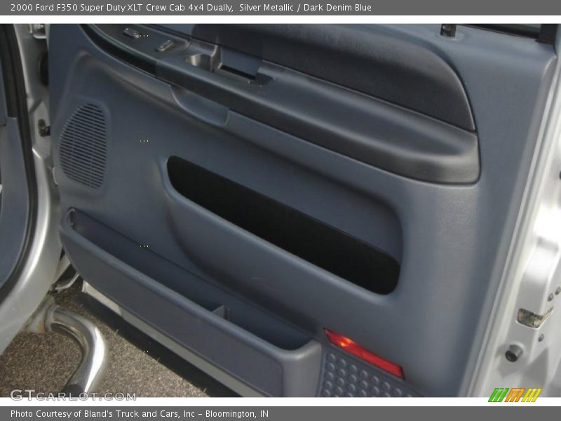 Silver Metallic / Dark Denim Blue 2000 Ford F350 Super Duty XLT Crew Cab 4x4 Dually