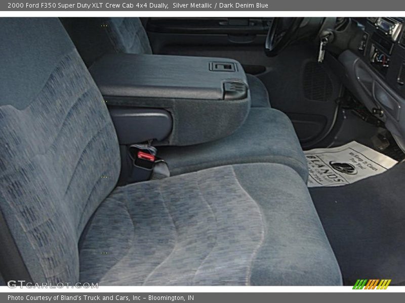 Silver Metallic / Dark Denim Blue 2000 Ford F350 Super Duty XLT Crew Cab 4x4 Dually