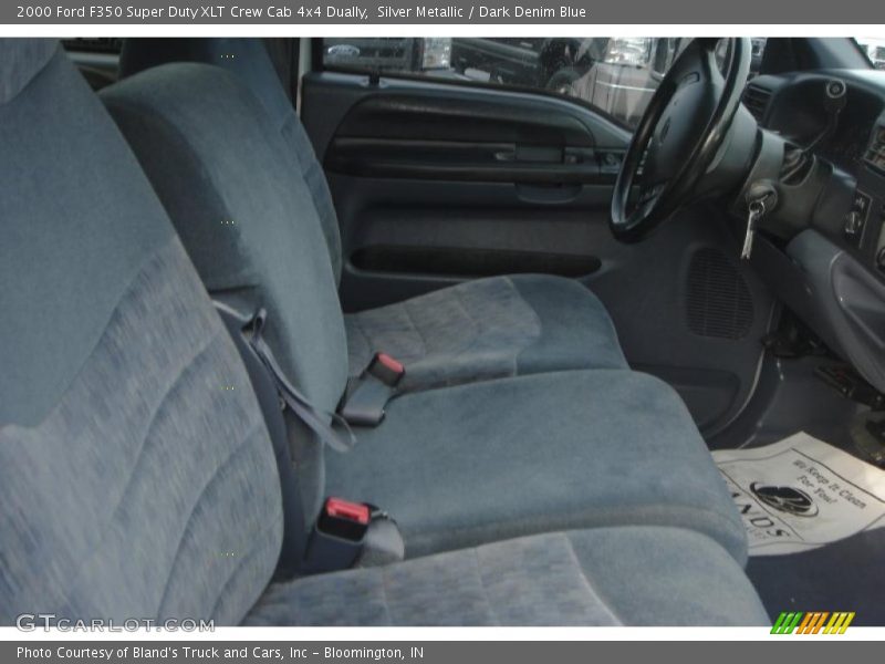 Silver Metallic / Dark Denim Blue 2000 Ford F350 Super Duty XLT Crew Cab 4x4 Dually
