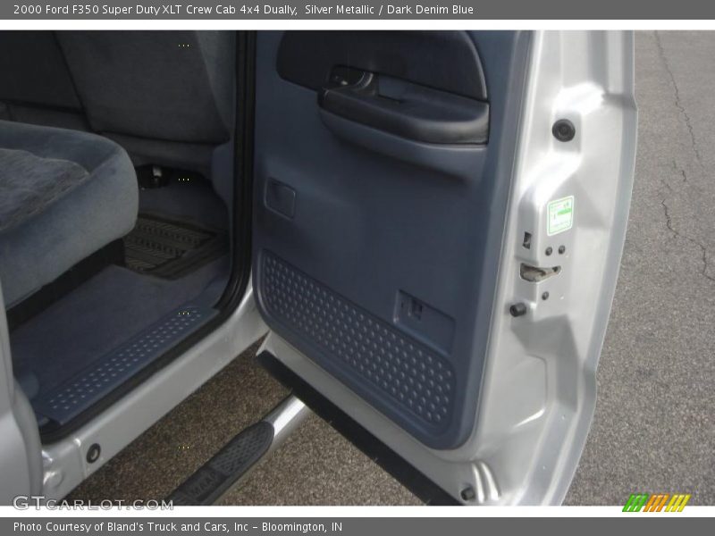 Silver Metallic / Dark Denim Blue 2000 Ford F350 Super Duty XLT Crew Cab 4x4 Dually