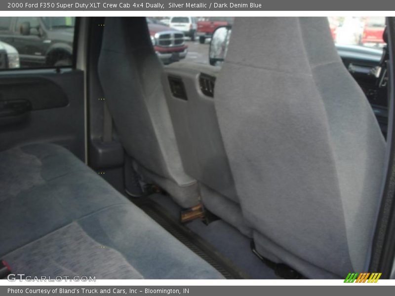 Silver Metallic / Dark Denim Blue 2000 Ford F350 Super Duty XLT Crew Cab 4x4 Dually