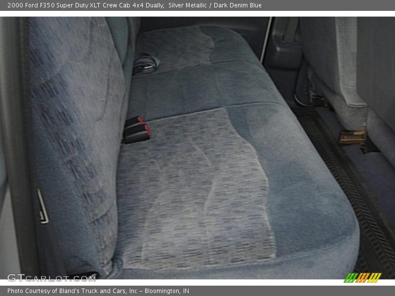 Silver Metallic / Dark Denim Blue 2000 Ford F350 Super Duty XLT Crew Cab 4x4 Dually