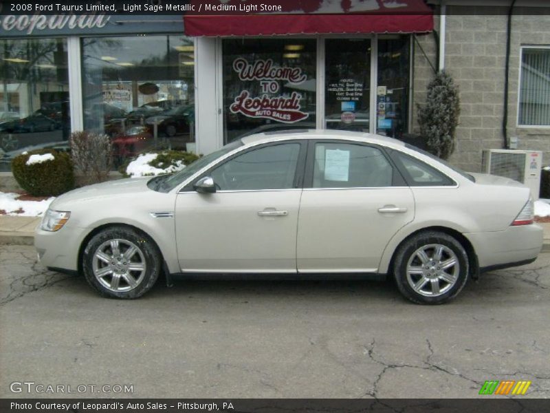Light Sage Metallic / Medium Light Stone 2008 Ford Taurus Limited